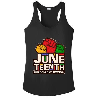 Juneteenth Freedom Day June 19th Ladies PosiCharge Competitor Racerback Tank