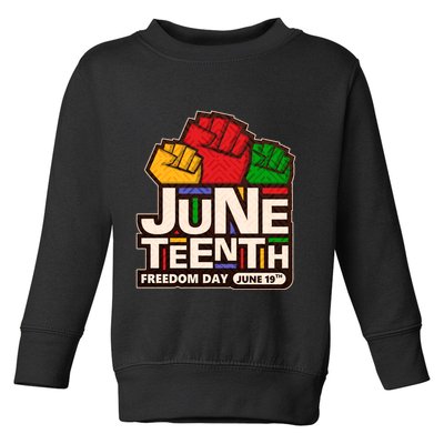 Juneteenth Freedom Day June 19th Toddler Sweatshirt