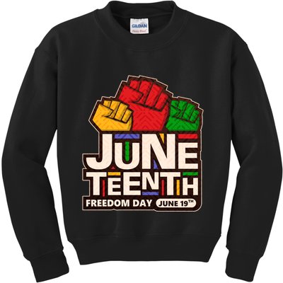 Juneteenth Freedom Day June 19th Kids Sweatshirt