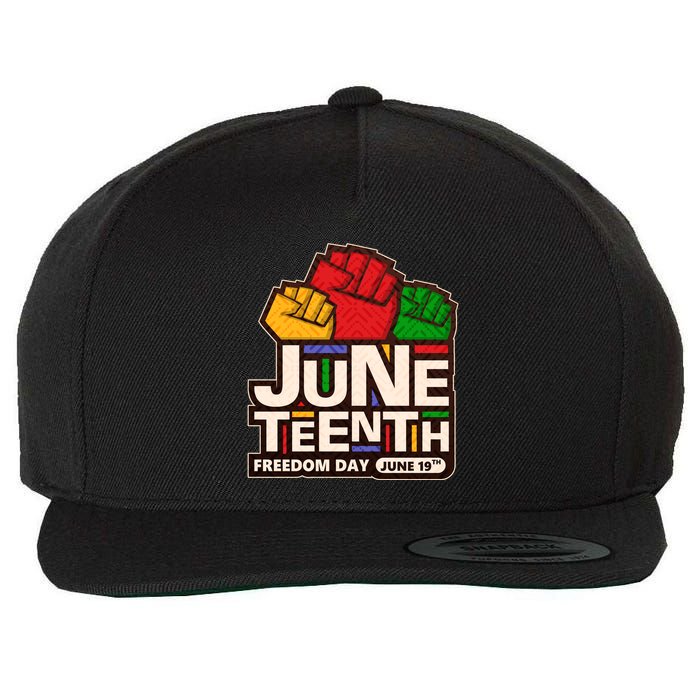 Juneteenth Freedom Day June 19th Wool Snapback Cap