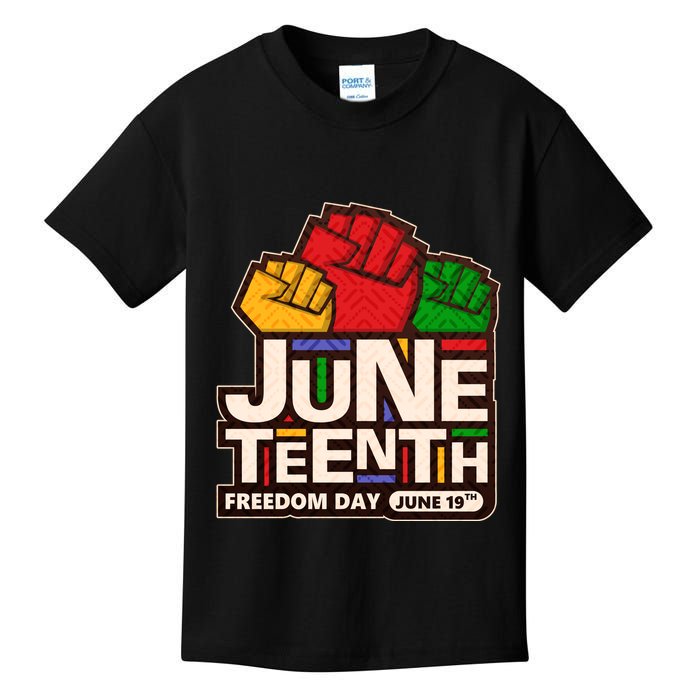 Juneteenth Freedom Day June 19th Kids T-Shirt
