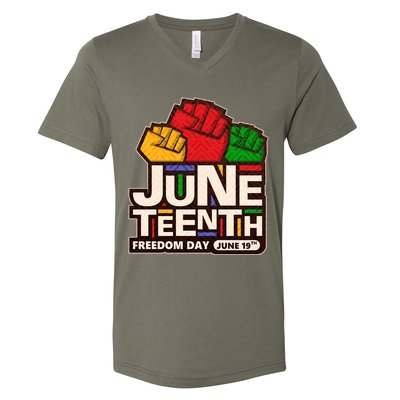 Juneteenth Freedom Day June 19th V-Neck T-Shirt