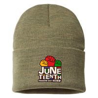 Juneteenth Freedom Day June 19th Sustainable Knit Beanie