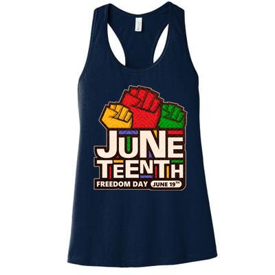 Juneteenth Freedom Day June 19th Women's Racerback Tank