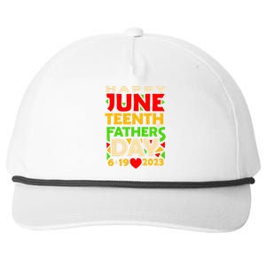 Juneteenth Fathers Day Black Dad Happy Holiday Celebration Snapback Five-Panel Rope Hat