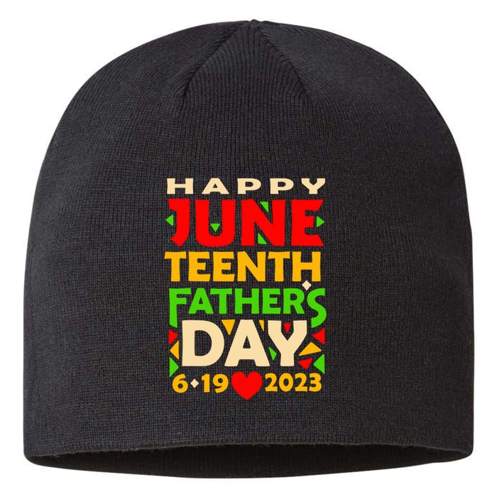 Juneteenth Fathers Day Black Dad Happy Holiday Celebration Sustainable Beanie