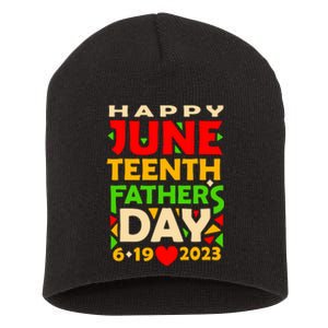 Juneteenth Fathers Day Black Dad Happy Holiday Celebration Short Acrylic Beanie