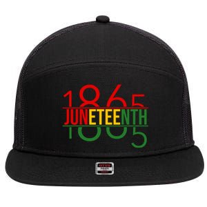 Juneteenth Freedom Day 1865 7 Panel Mesh Trucker Snapback Hat