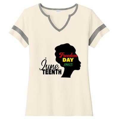 Juneteenth Freedom Day 1865 Ladies Halftime Notch Neck Tee