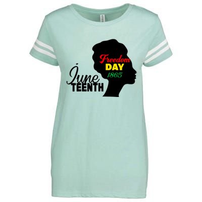 Juneteenth Freedom Day 1865 Enza Ladies Jersey Football T-Shirt