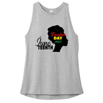 Juneteenth Freedom Day 1865 Ladies PosiCharge Tri-Blend Wicking Tank