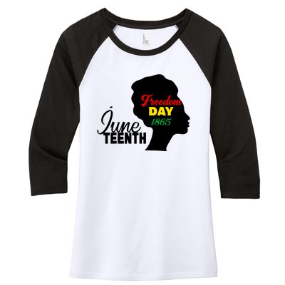 Juneteenth Freedom Day 1865 Women's Tri-Blend 3/4-Sleeve Raglan Shirt