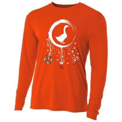 Joy Farm Dreamcatcher Merry Christmas Goose Gift Cooling Performance Long Sleeve Crew