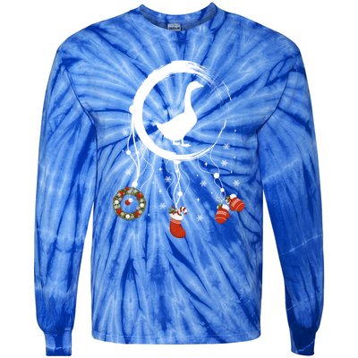 Joy Farm Dreamcatcher Merry Christmas Goose Gift Tie-Dye Long Sleeve Shirt