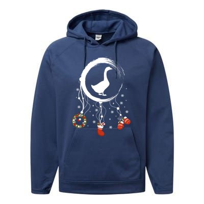 Joy Farm Dreamcatcher Merry Christmas Goose Gift Performance Fleece Hoodie