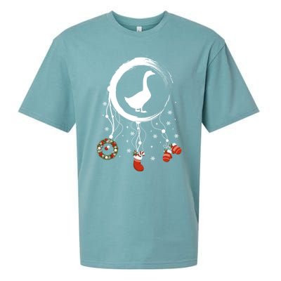 Joy Farm Dreamcatcher Merry Christmas Goose Gift Sueded Cloud Jersey T-Shirt