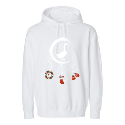 Joy Farm Dreamcatcher Merry Christmas Goose Gift Garment-Dyed Fleece Hoodie