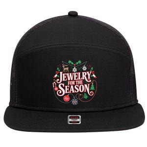 Jewelry For Every Season Festive Holidays Ornaments Funny 7 Panel Mesh Trucker Snapback Hat