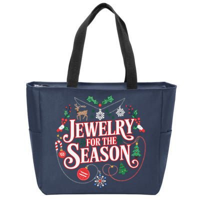 Jewelry For Every Season Festive Holidays Ornaments Funny Zip Tote Bag