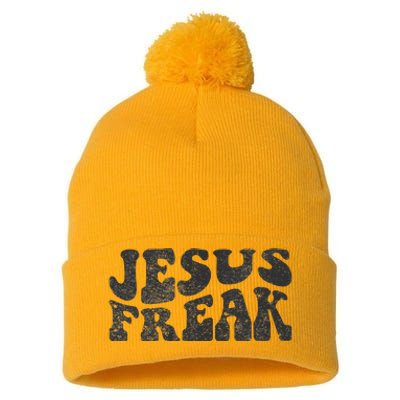 Jesus Freak Funny Christian Retro Vintage Bible Study Cute Pom Pom 12in Knit Beanie