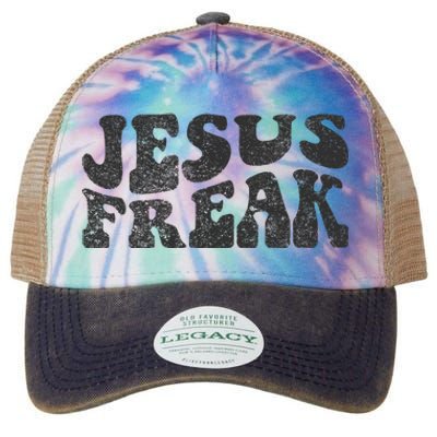 Jesus Freak Funny Christian Retro Vintage Bible Study Cute Legacy Tie Dye Trucker Hat