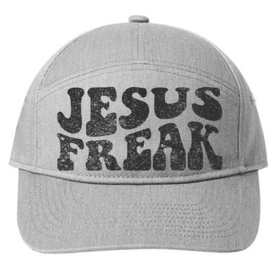 Jesus Freak Funny Christian Retro Vintage Bible Study Cute 7-Panel Snapback Hat