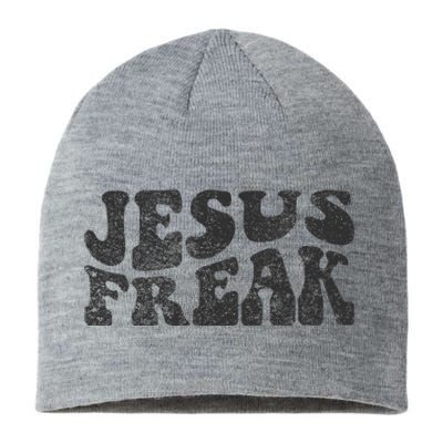 Jesus Freak Funny Christian Retro Vintage Bible Study Cute Sustainable Beanie