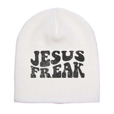 Jesus Freak Funny Christian Retro Vintage Bible Study Cute Short Acrylic Beanie