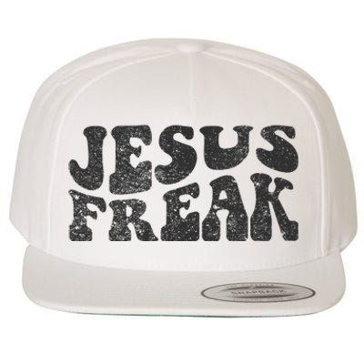 Jesus Freak Funny Christian Retro Vintage Bible Study Cute Wool Snapback Cap