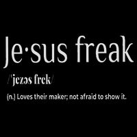 Jesus Freak Funny Christian Calligraphy Faith In God Hoodie