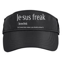 Jesus Freak Funny Christian Calligraphy Faith In God Adult Drive Performance Visor