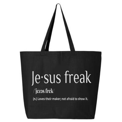 Jesus Freak Funny Christian Calligraphy Faith In God 25L Jumbo Tote