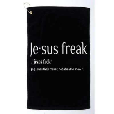 Jesus Freak Funny Christian Calligraphy Faith In God Golf Towel