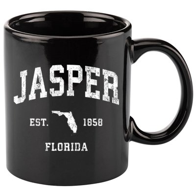 Jasper Florida Fl Vintage Athletic Sports 11oz C Handle Ceramic Mug