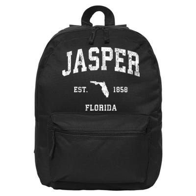 Jasper Florida Fl Vintage Athletic Sports 16 in Basic Backpack