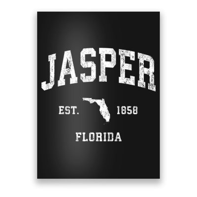 Jasper Florida Fl Vintage Athletic Sports Poster