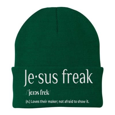 Jesus Freak Funny Christian Calligraphy Faith In God Knit Cap Winter Beanie