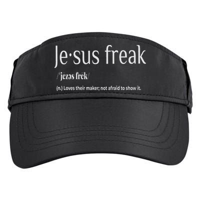 Jesus Freak Funny Christian Calligraphy Faith In God Adult Drive Performance Visor
