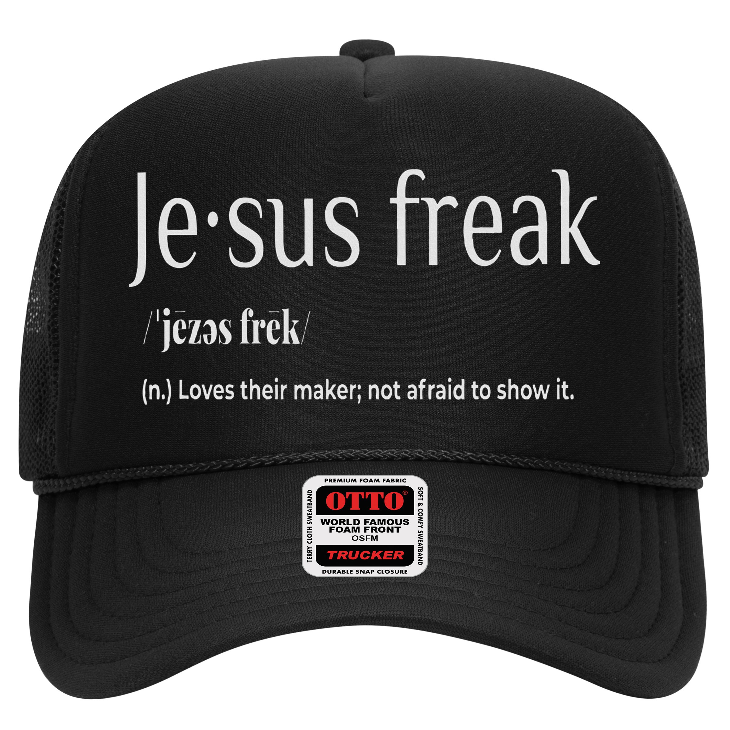 Jesus Freak Funny Christian Calligraphy Faith In God Hat