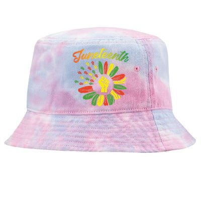 Juneteenth Flag Fist Daisy 1865 Black Pride African Tie-Dyed Bucket Hat