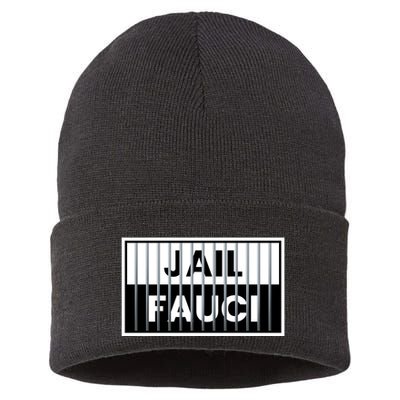 Jail Fauci Funny Fauci For Jail Sustainable Knit Beanie