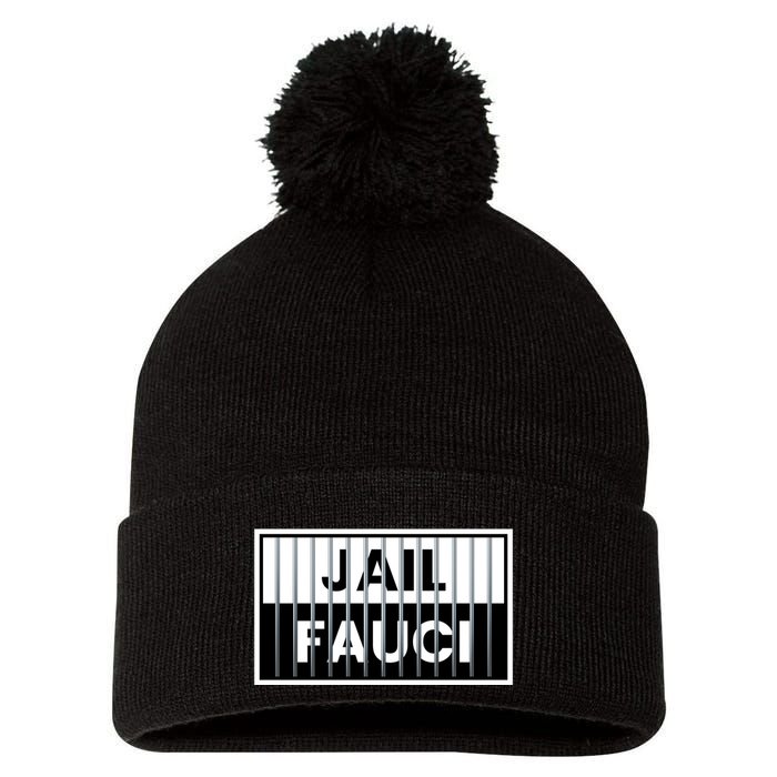 Jail Fauci Funny Fauci For Jail Pom Pom 12in Knit Beanie