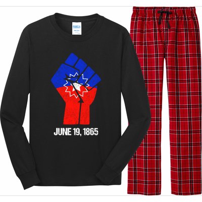 Junenth Fist Freedom Day Flag Black History Remembrance Gift Long Sleeve Pajama Set