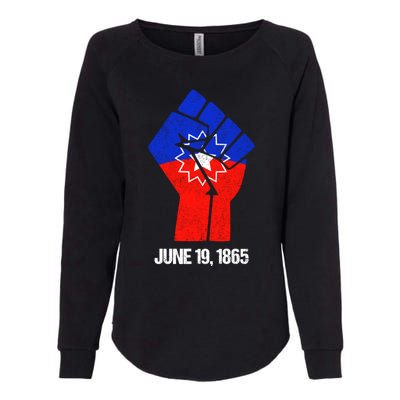 Junenth Fist Freedom Day Flag Black History Remembrance Gift Womens California Wash Sweatshirt