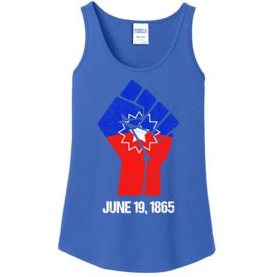 Junenth Fist Freedom Day Flag Black History Remembrance Gift Ladies Essential Tank