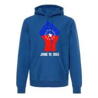 Junenth Fist Freedom Day Flag Black History Remembrance Gift Premium Hoodie