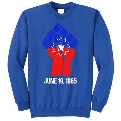 Junenth Fist Freedom Day Flag Black History Remembrance Gift Tall Sweatshirt