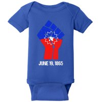 Junenth Fist Freedom Day Flag Black History Remembrance Gift Baby Bodysuit