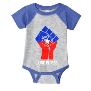 Junenth Fist Freedom Day Flag Black History Remembrance Gift Infant Baby Jersey Bodysuit