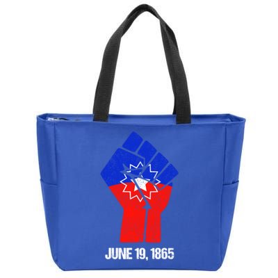 Junenth Fist Freedom Day Flag Black History Remembrance Gift Zip Tote Bag